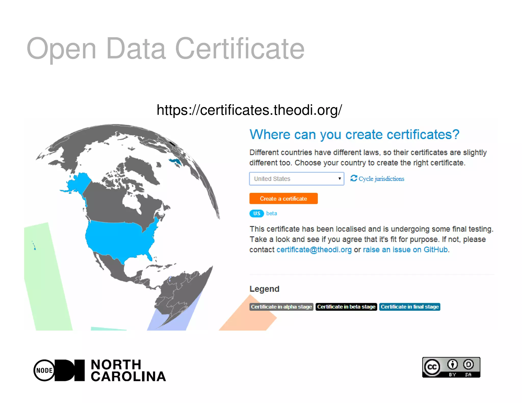 Open Data Certificate
https://certificates.theodi.org/
 