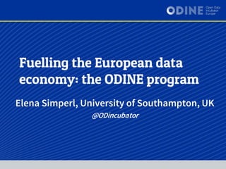 Elena Simperl, University of Southampton, UK
@ODincubator
 