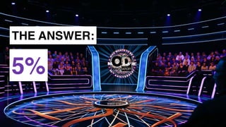 www.snow.academy 101
STORIESTHATBRINGUSTOGETHER
THE ANSWER:
5%
 