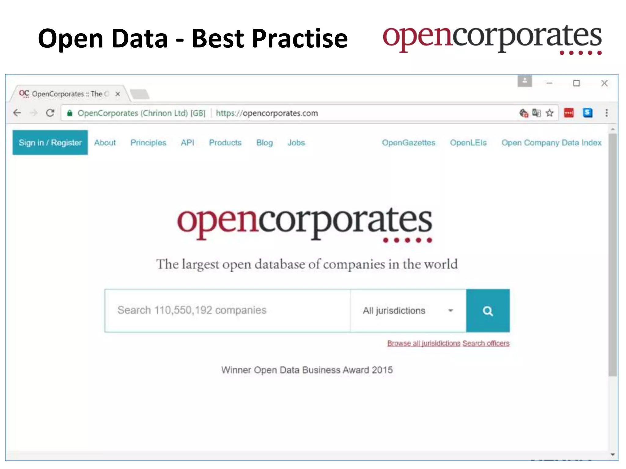 Open Data - Best Practise
 