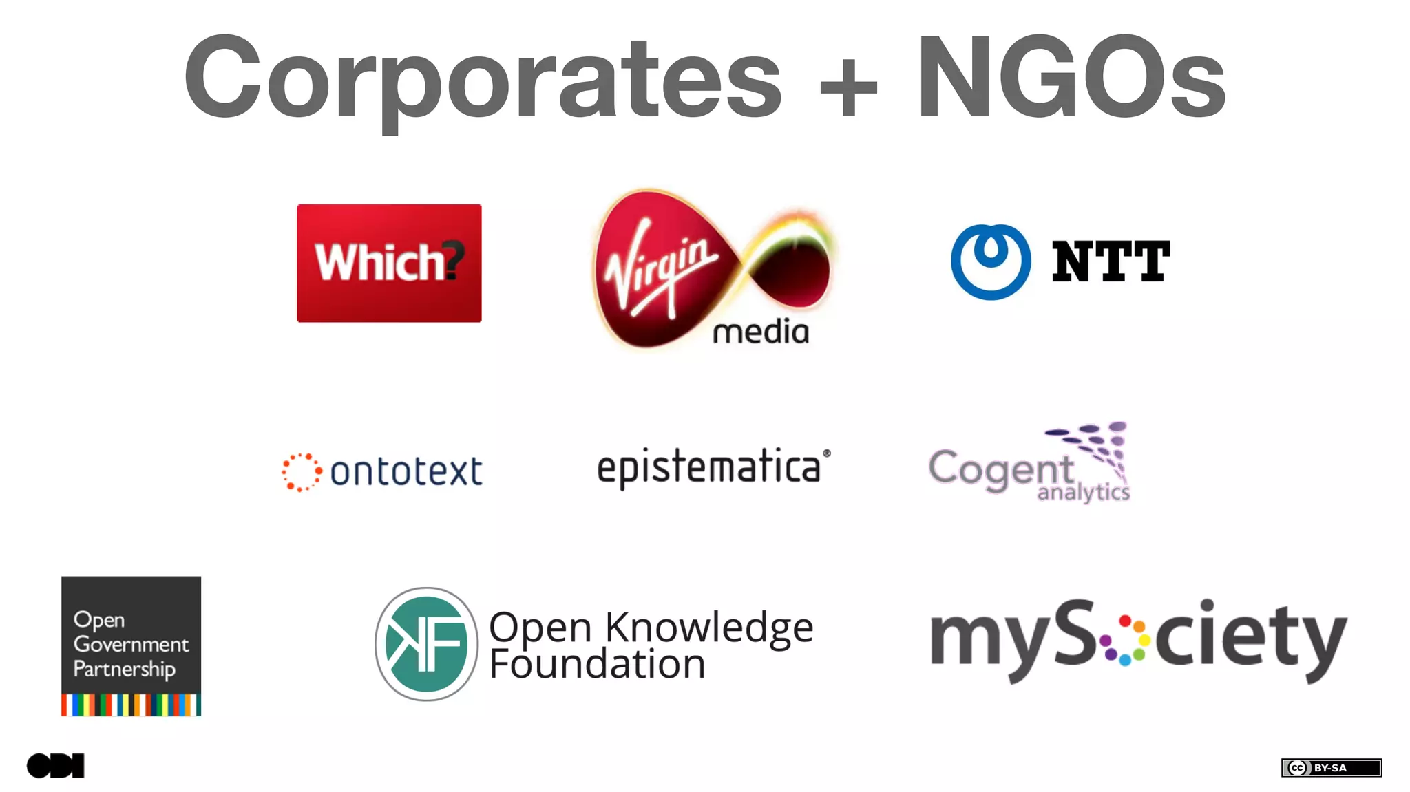 Corporates + NGOs
 