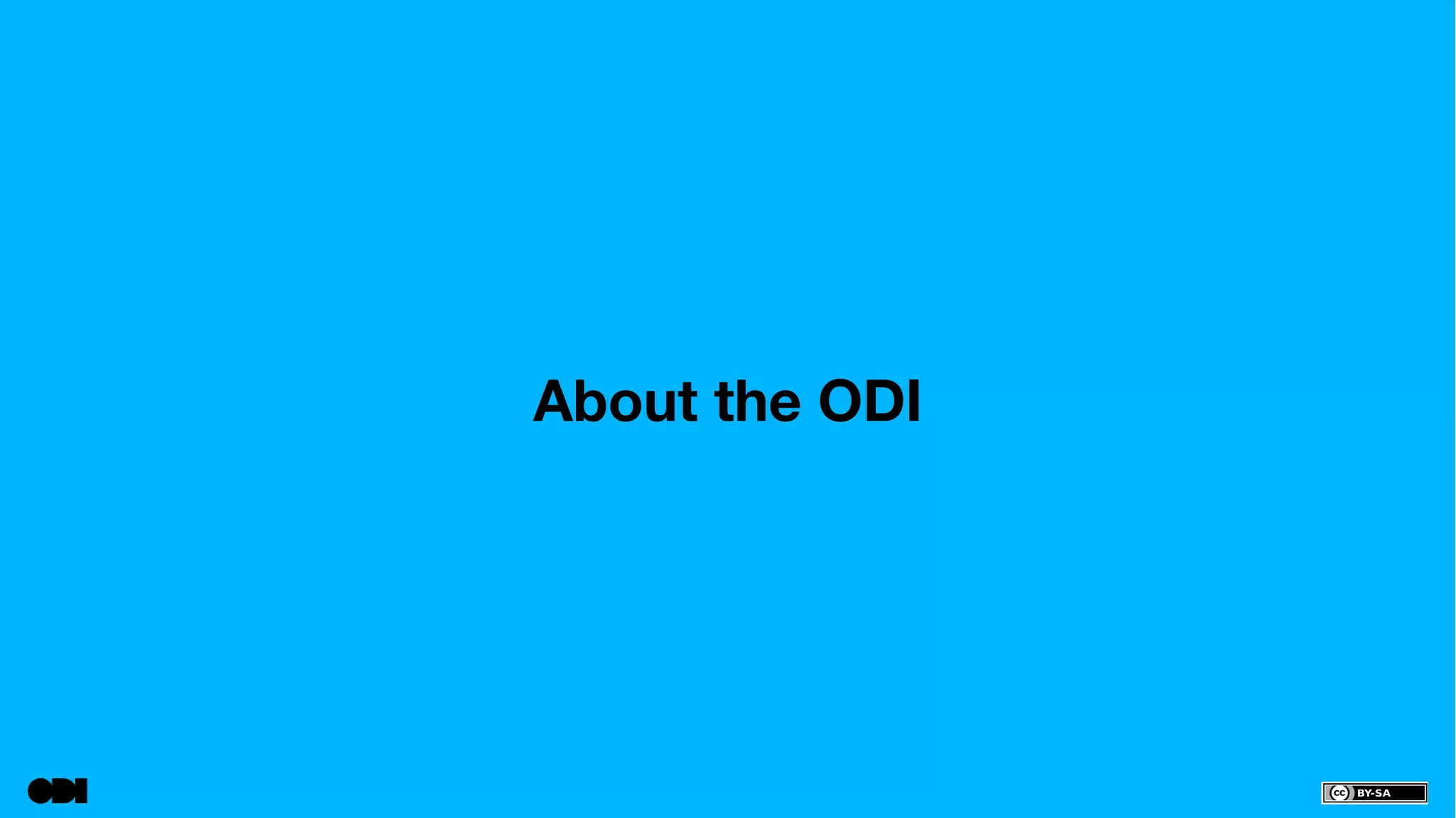 About the ODI 
 