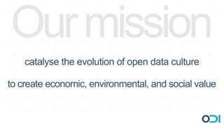 Our mission
    catalyse the evolution of open data culture

to create economic, environmental, and social value
 