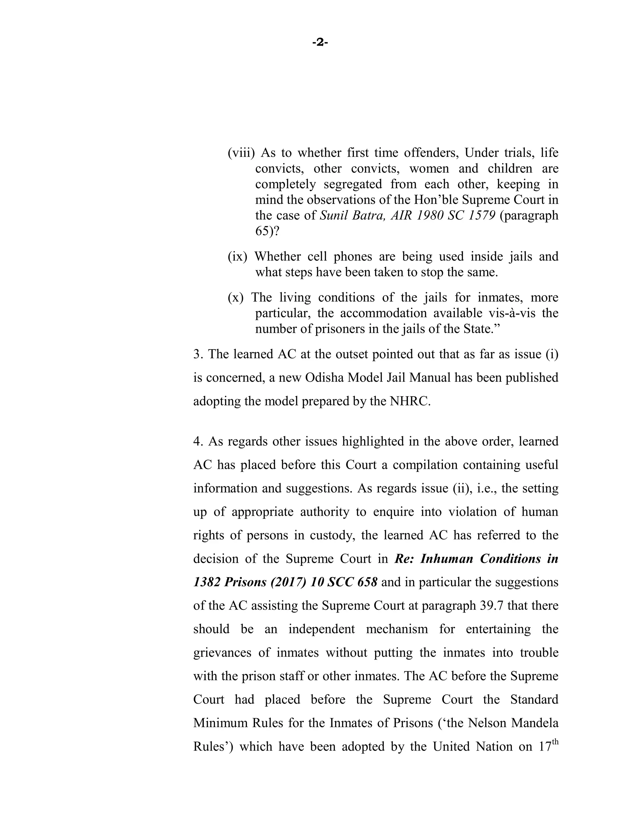 Odisha hc prison order PDF Legal Services Industry Industries