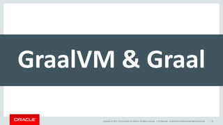 Copyright	©	2017, Oracle	and/or	its	affiliates.	All	rights	reserved.		| Confidential	– Oracle	Internal/Restricted/Highly	Restricted 43
GraalVM &	Graal
 