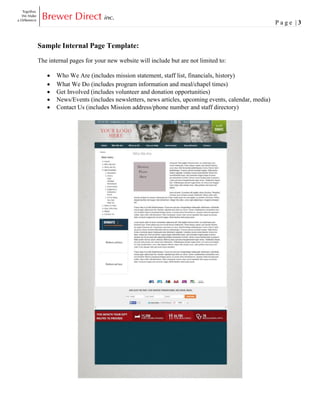 P a g e | 3
Sample Internal Page Template:
The internal pages for your new website will include but are not limited to:
 ...