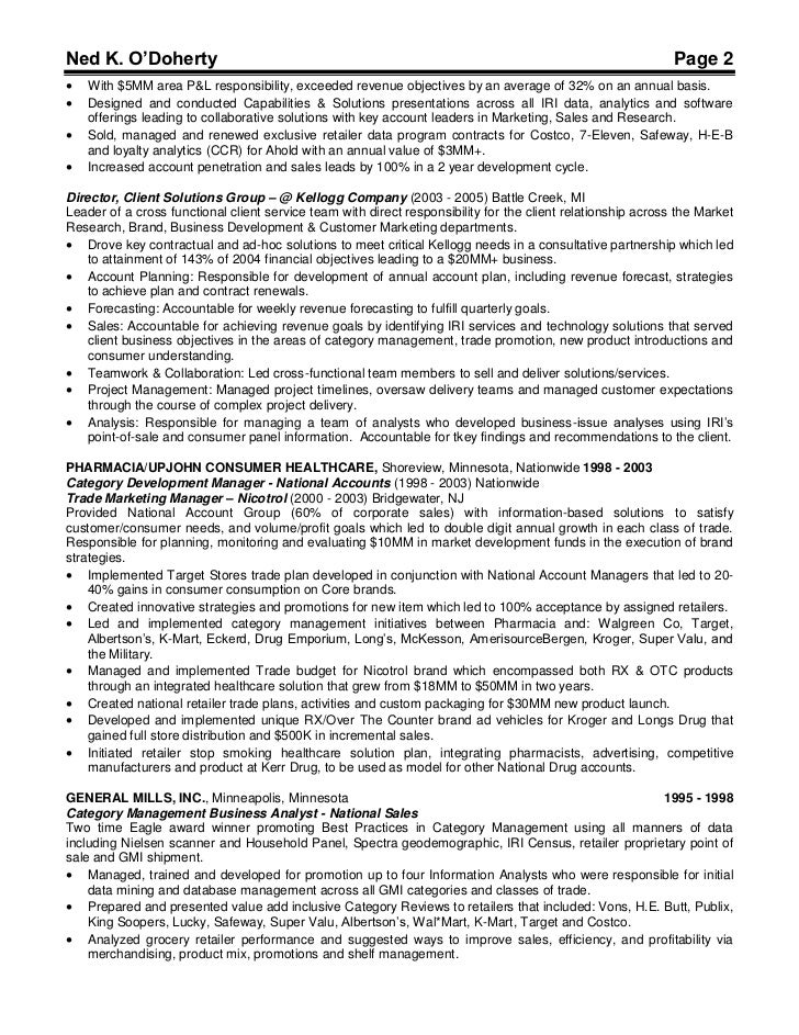 resume responsibility