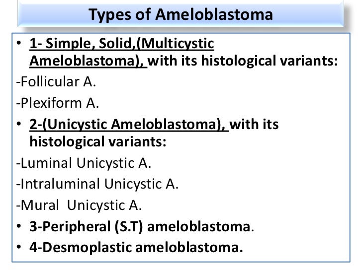 Odontogenic tumors
