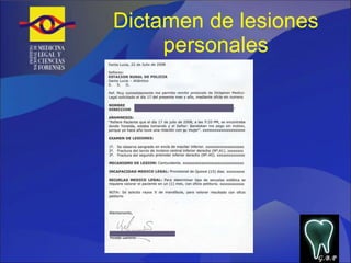 Dictamen de lesiones personales G.B.P 