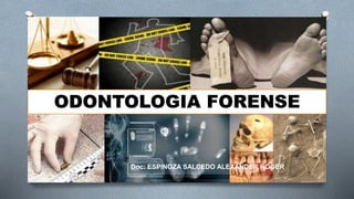 ODONTOLOGIA FORENSE
Doc: ESPINOZA SALCEDO ALEXANDER ROGER
 