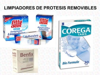 LIMPIADORES DE PROTESIS REMOVIBLES
 