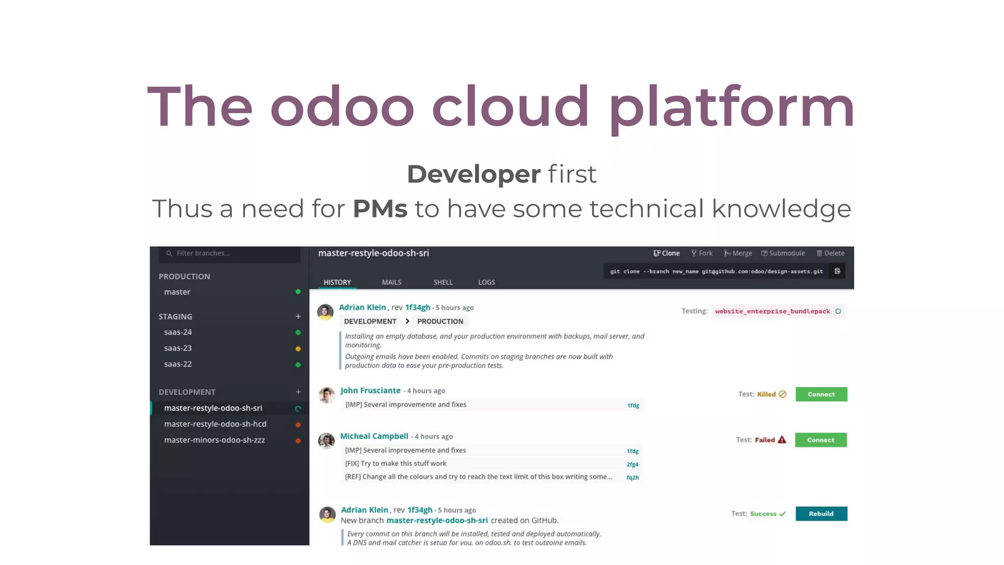 Odoo Developer Project Odoo.sh for Project Managers and Developers | PDF