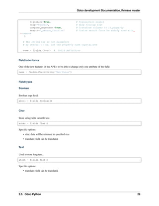 Odoo development | PDF
