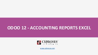 ODOO 12 - ACCOUNTING REPORTS EXCEL
www.cybrosys.com
 