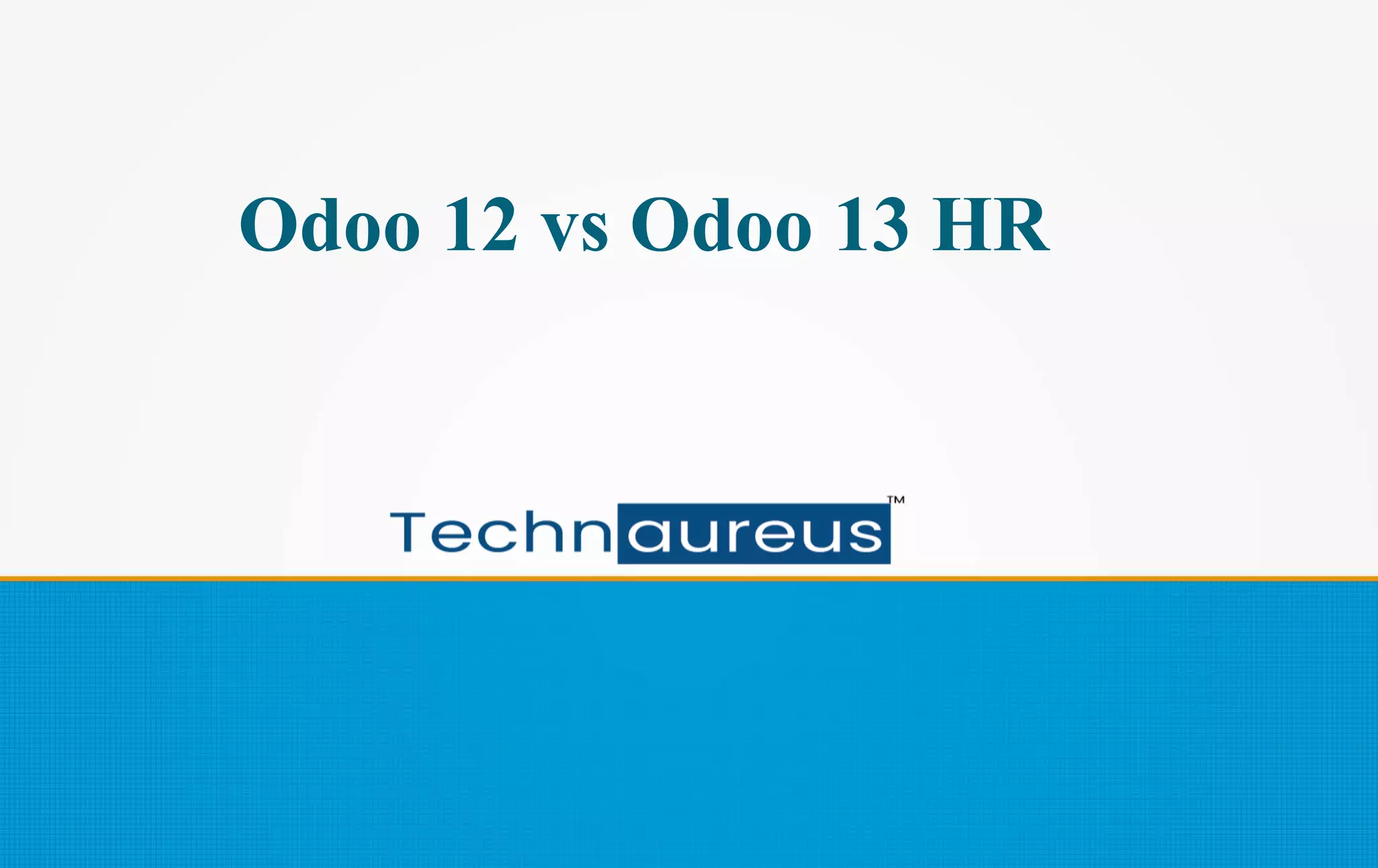 Odoo 12 vs Odoo 13 HR
 