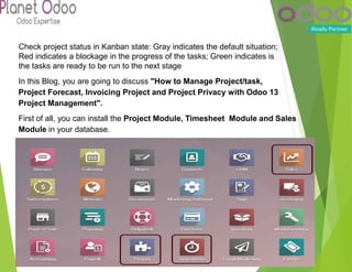 Odoo Project Module Basic Tasks Odoo 13 project management | PPTX