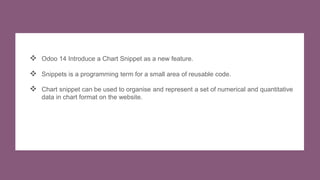 Chart Snippet In Odoo 14 | PPT