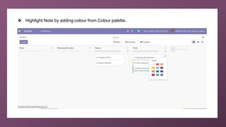 ❖ Highlight Note by adding colour from Colour palette.
 