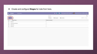 ❖ Create and configure Stages for note from here.
 