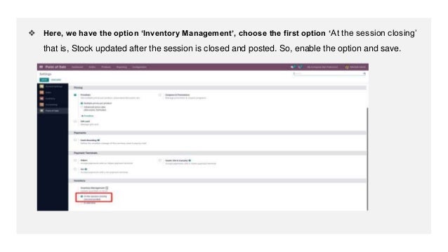 Learn about Odoo 15 PoS Inventory Management | PPTX