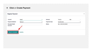❖ Click on Create Payment
 