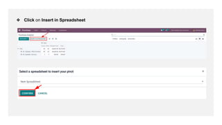 ❖ Click on Insert in Spreadsheet
 