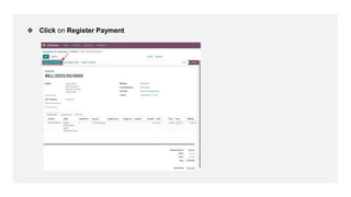 ❖ Click on Register Payment
 