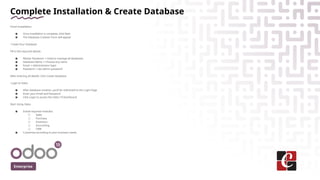 Odoo 19 Installation Guide Using the Odoo Windows Installer | PPTX
