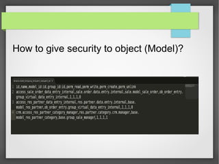 How to give security to object (Model)?
 