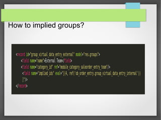 How to implied groups?
 