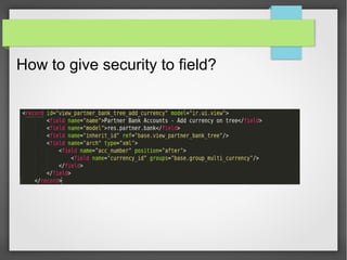 How to give security to field?
 