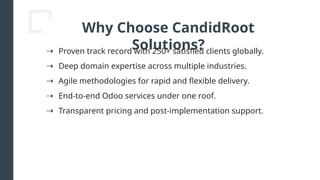 Odoo Consulting Services by CandidRoot Solutions | PPTX