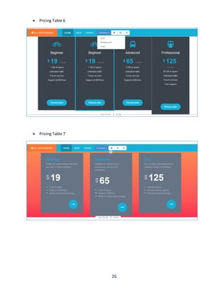 26
 Pricing Table 6
 Pricing Table 7
 