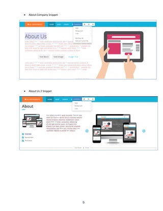 9
 About Company Snippet
 About Us 2 Snippet
 