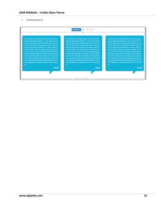 USER MANUAL – Crafito Odoo Theme
www.appjetty.com 25
• Testimonial 4
 