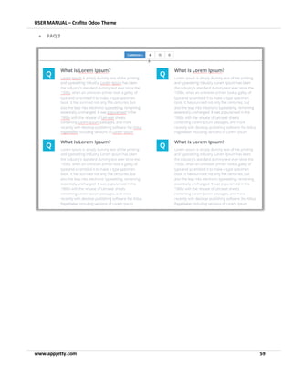 USER MANUAL – Crafito Odoo Theme
www.appjetty.com 59
• FAQ 2
 