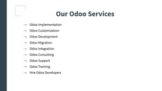 Odoo CRM Development Services by CandidRoot Solutions | PDF