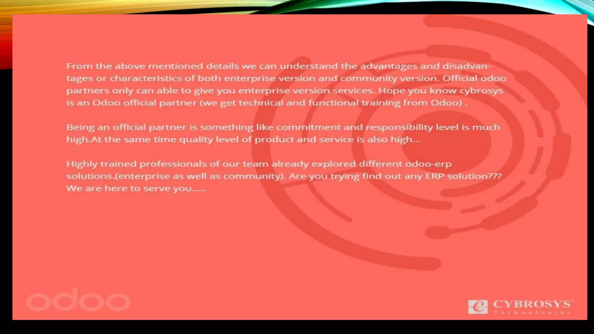 Odoo enterprise vs community version