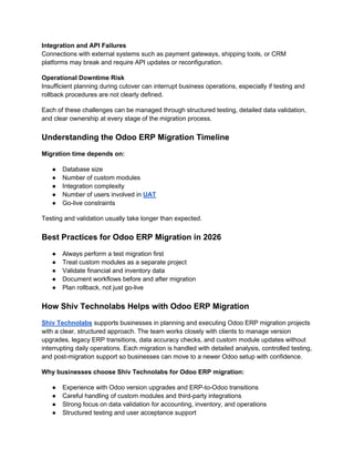 Complete Odoo ERP Migration Guide for Businesses | PDF