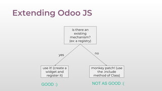 Odoo Experience 2018 - The Odoo JS Framework | PDF