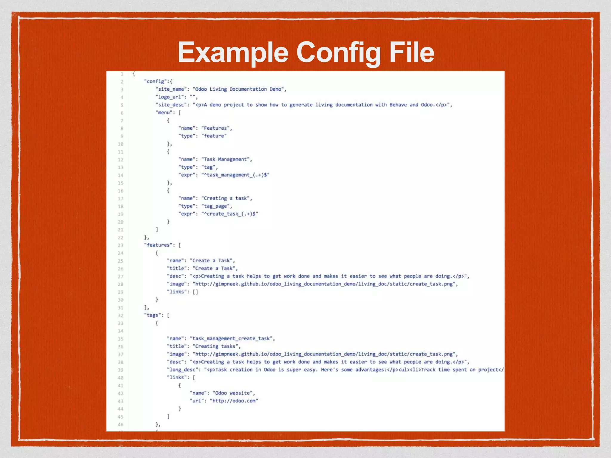 Example Config File
 