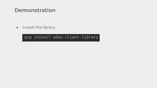 Odoo External API | PDF