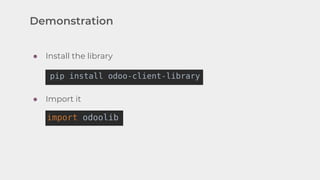 Odoo External API | PDF