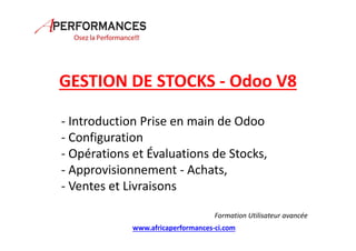 Odoo gestion des stocks v8