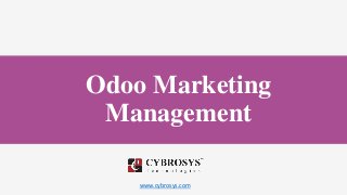 www.cybrosys.com
Odoo Marketing
Management
 