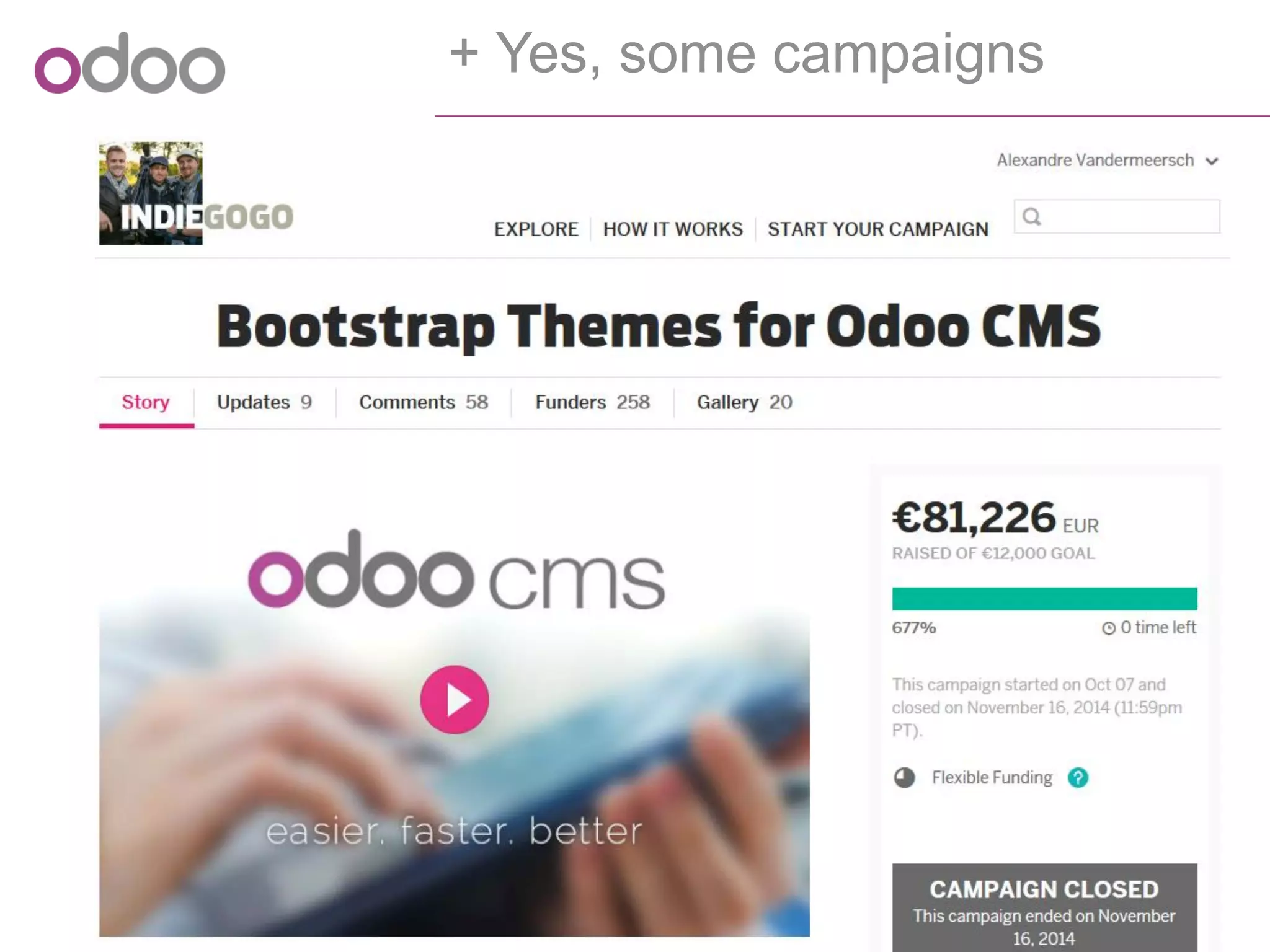 + Yes, somecampaigns  