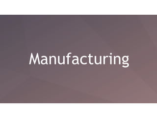 Manufacturing
 