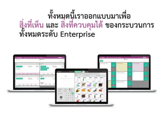 ทั้งหมดนี้เราออกแบบมาเพื่อ
สิ่งที่เห็น และ สิ่งที่ควบคุมได ของกระบวนการ
ทั้งหมดระดับ Enterprise
 