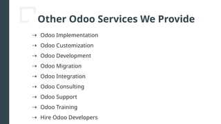 Odoo POS Development Services by CandidRoot Solutions | PPTX