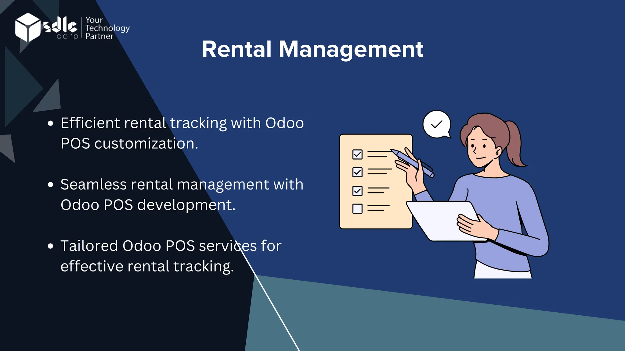 Rental Management
Efficient rental tracking with Odoo
POS customization.
Seamless rental management with
Odoo POS development.
Tailored Odoo POS services for
effective rental tracking.
 